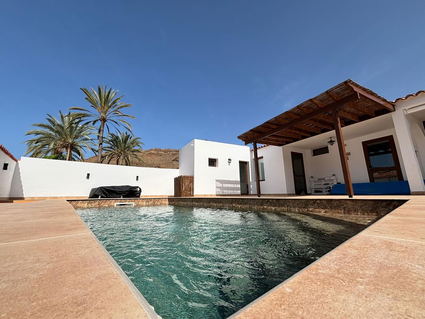 Nybyggnation av pool vid villa i Tauro, Mogán